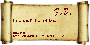 Frühauf Dorottya névjegykártya